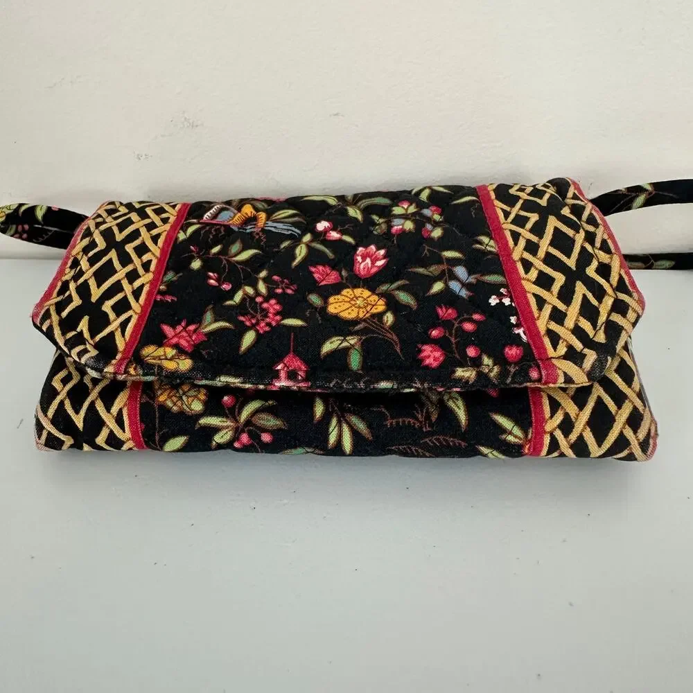 Vera Bradley Vintage Ming Strap Wallet Cotton Lightweight Organizer Crossbody - Picture 6 of 11